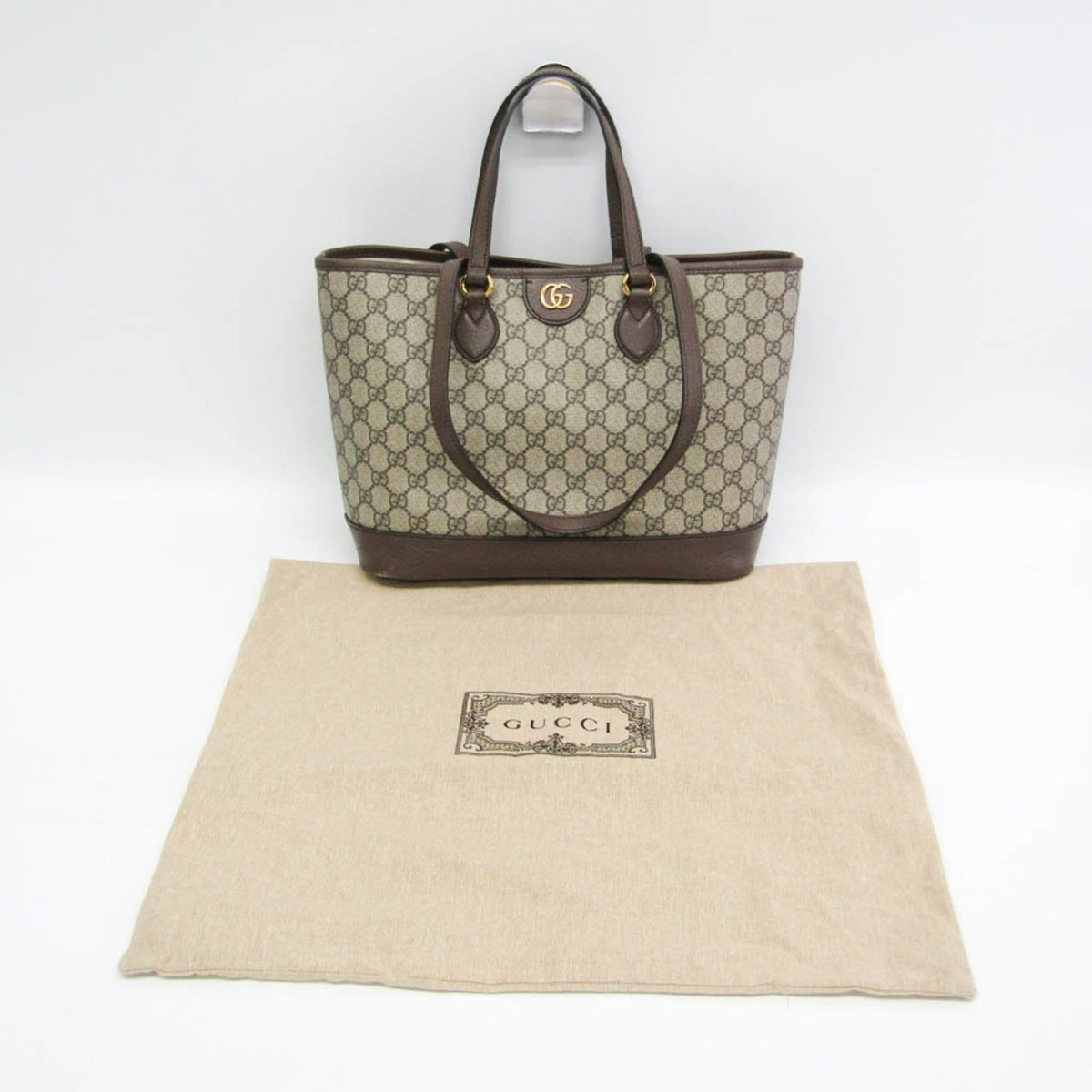 PRE-OWNED Gucci Double G · GG Supreme Tote