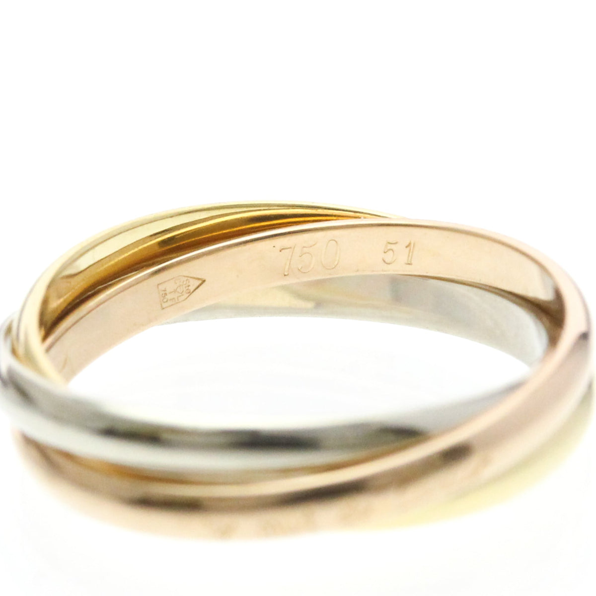 PRE-OWNED Cartier Trinity · Tri-Gold Size 5.75