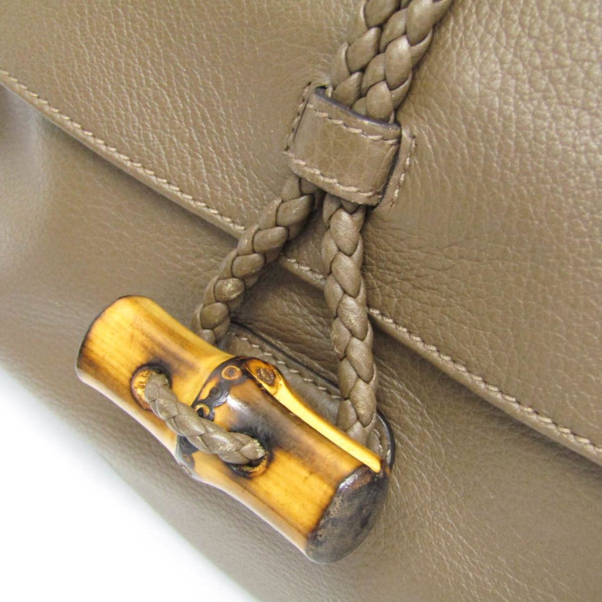PRE-OWNED Gucci Bamboo · Leather Shoulder Bag