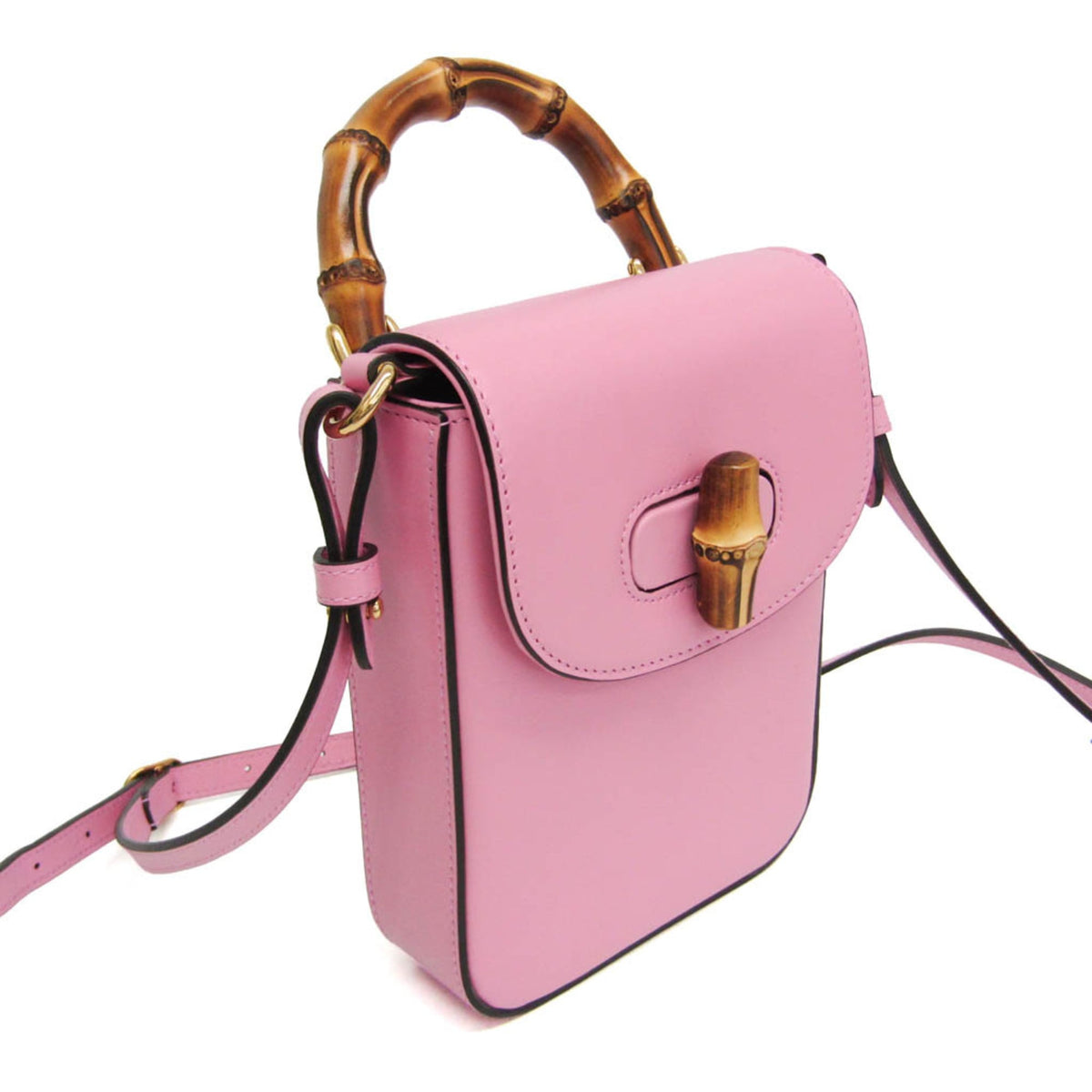 PRE-OWNED Gucci Bamboo · Leather Backpack