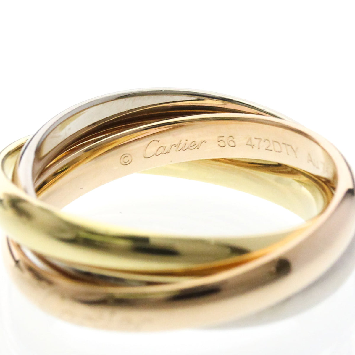 PRE-OWNED Cartier Trinity · Three Gold Size 7.5