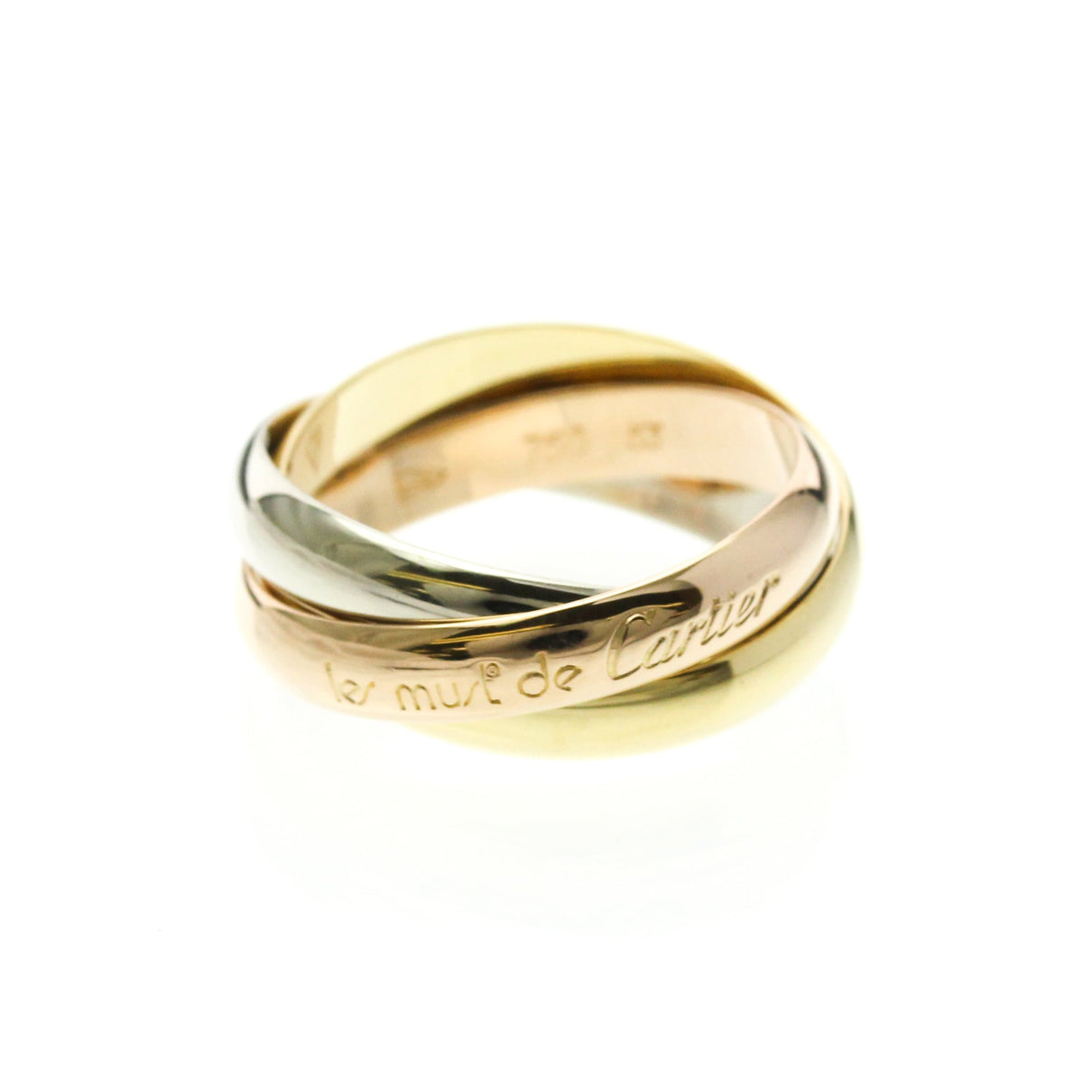PRE-OWNED Cartier Trinity · Tri-Gold Size 6.25