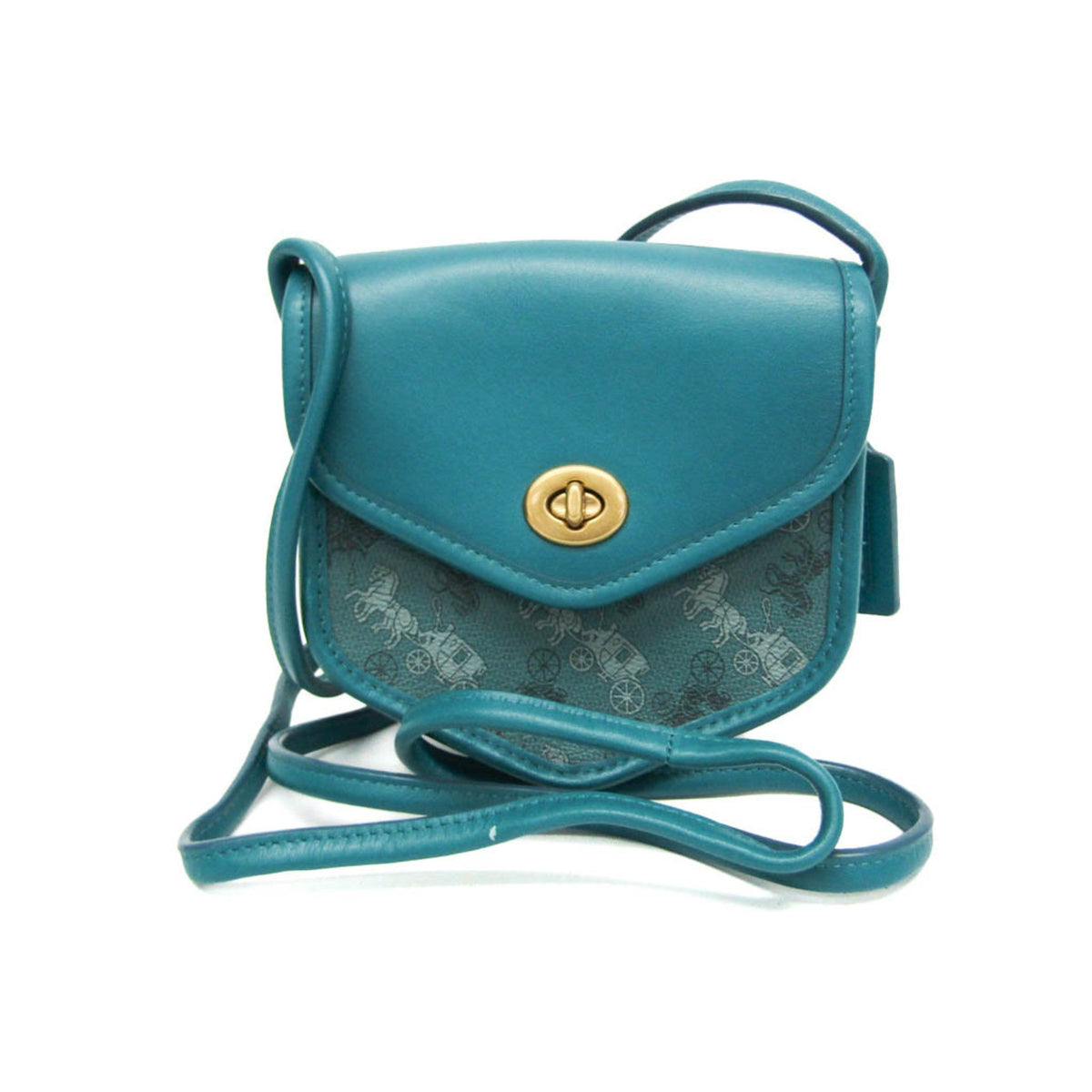 PRE-OWNED Coach Turn Lock · Leather Shoulder Bag