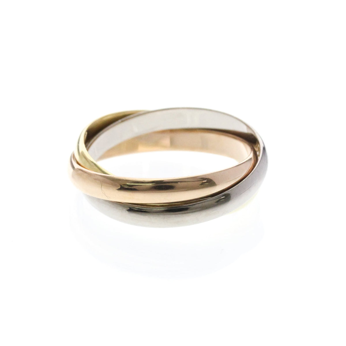 PRE-OWNED Cartier Trinity · Tri-Gold Size 7.25