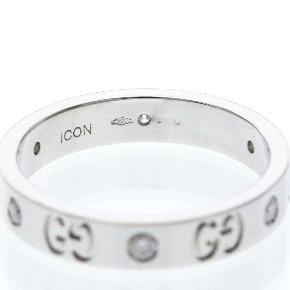 PRE-OWNED Gucci Icon · 18K White Gold · Diamond