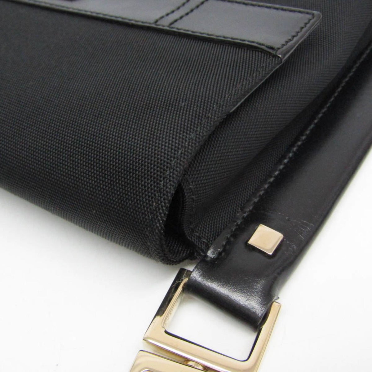 PRE-OWNED Gucci Nylon & Leather Shoulder Bag