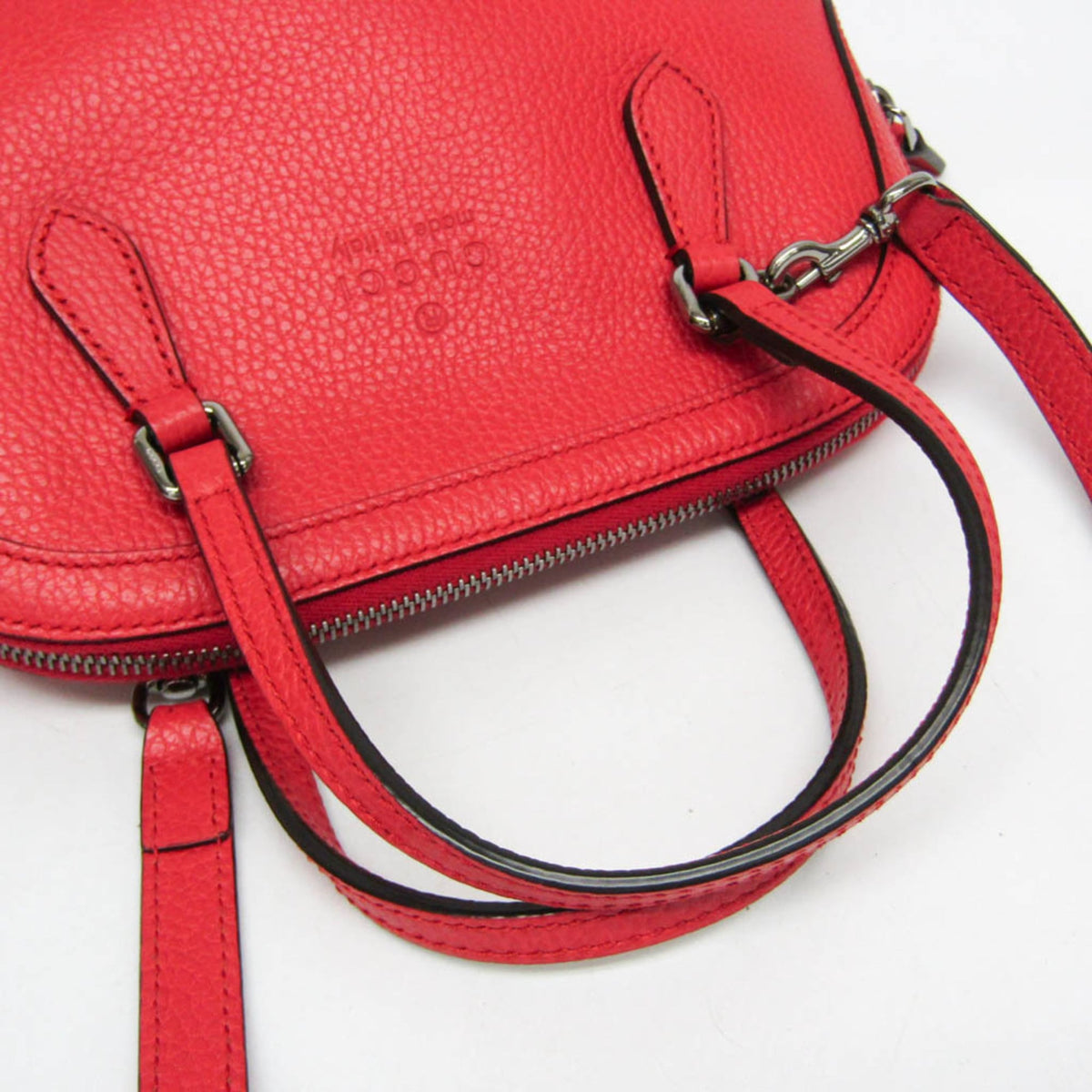 PRE-OWNED Gucci · Leather Shoulder Bag · Zipper