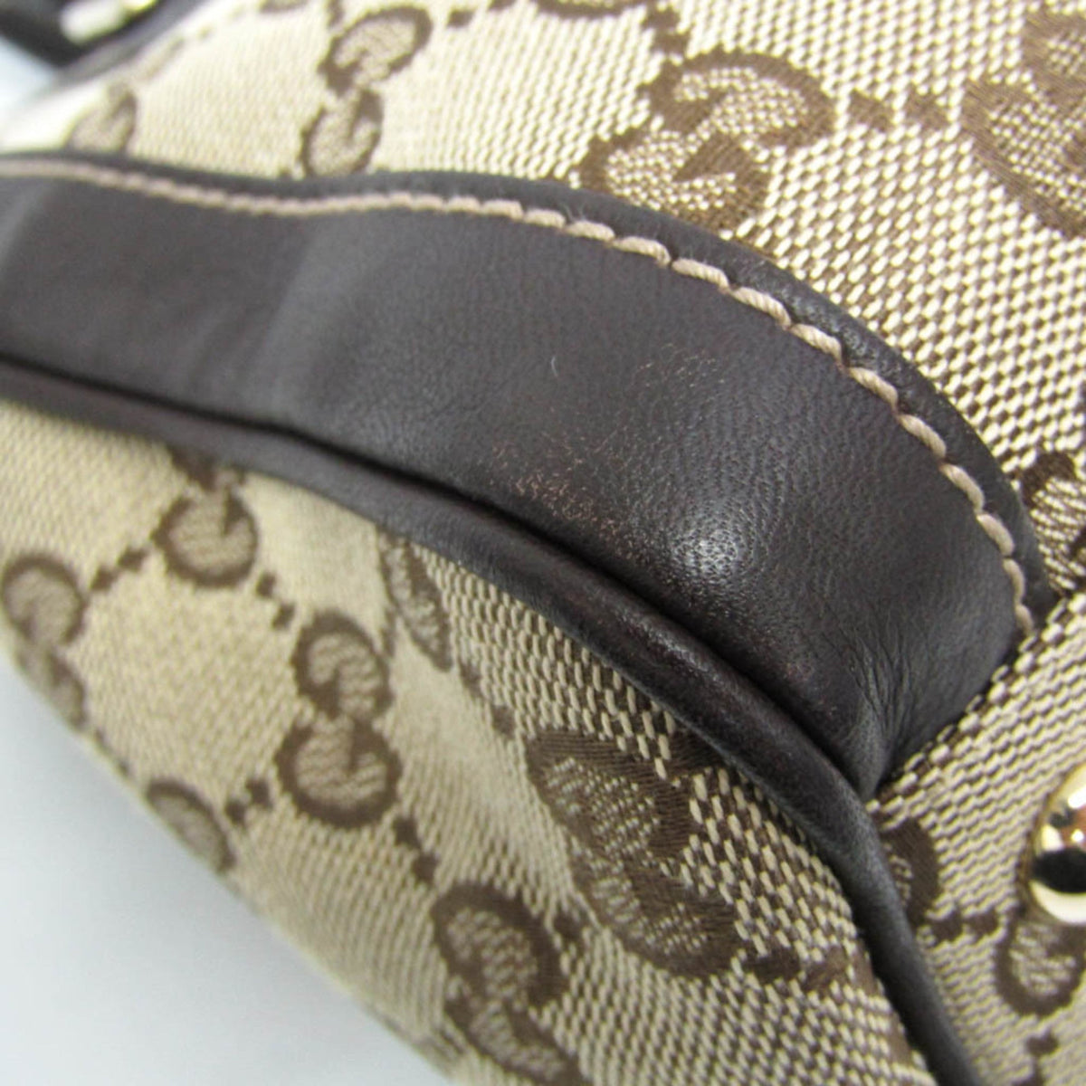 PRE-OWNED Gucci GG Canvas · Leather Handbag