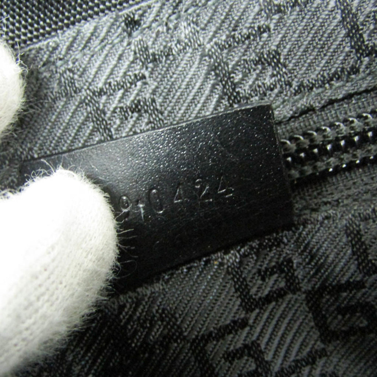 PRE-OWNED Gucci Nylon & Leather Shoulder Bag