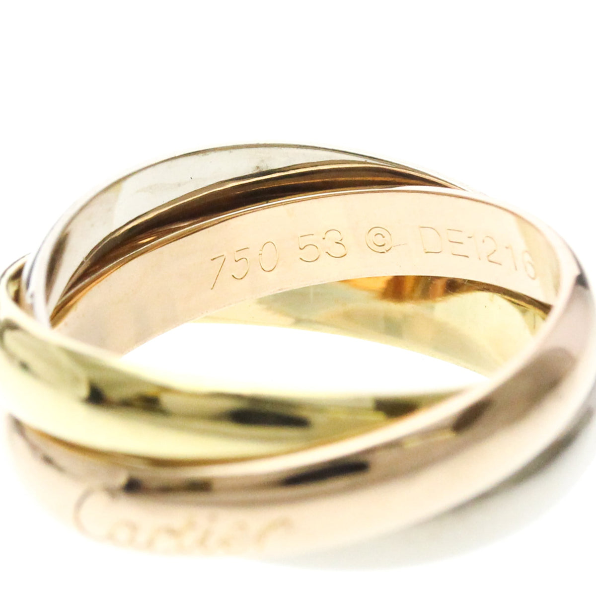 PRE-OWNED Cartier Trinity · Three Gold Size 6.25