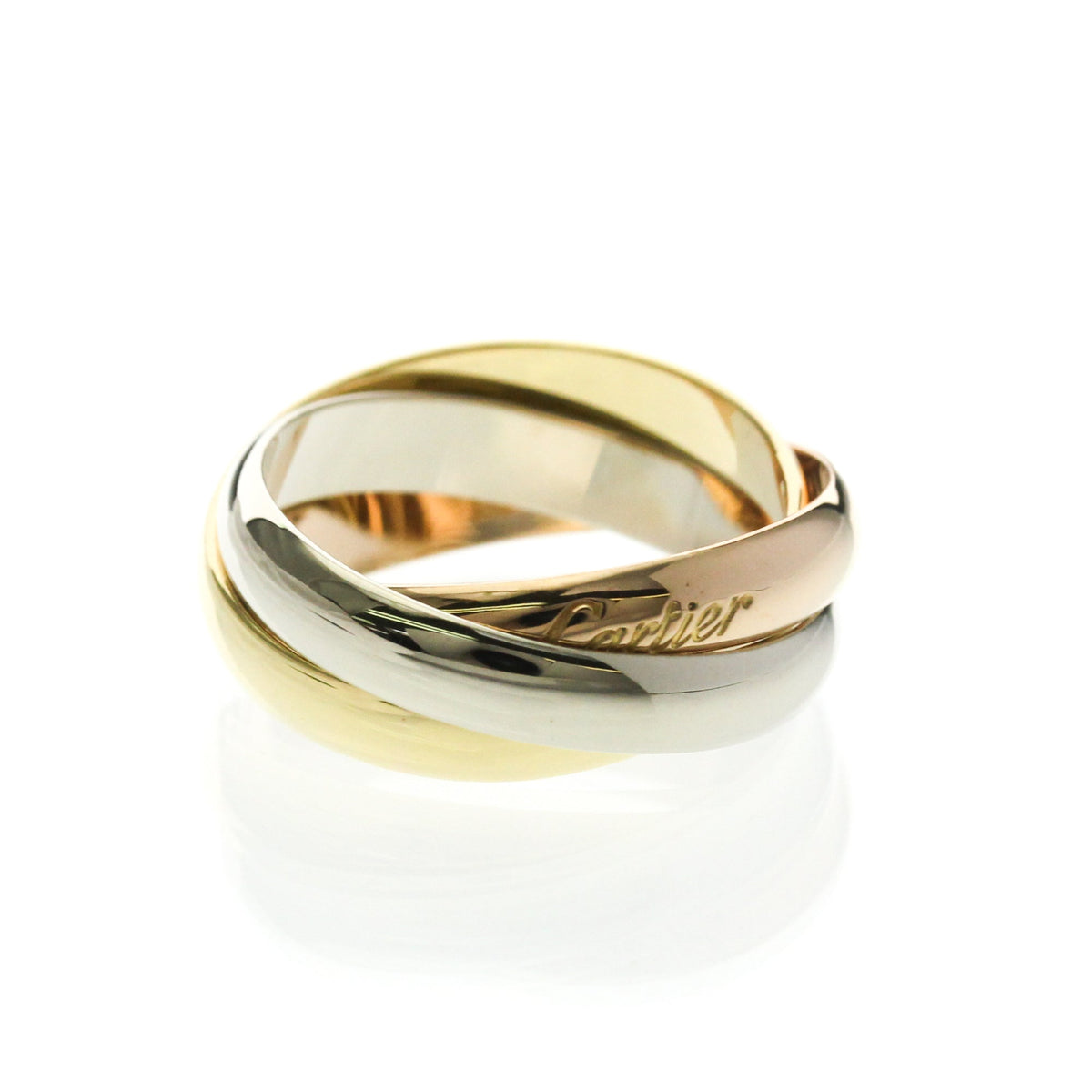 PRE-OWNED Cartier Trinity · Tri-Gold Size 6