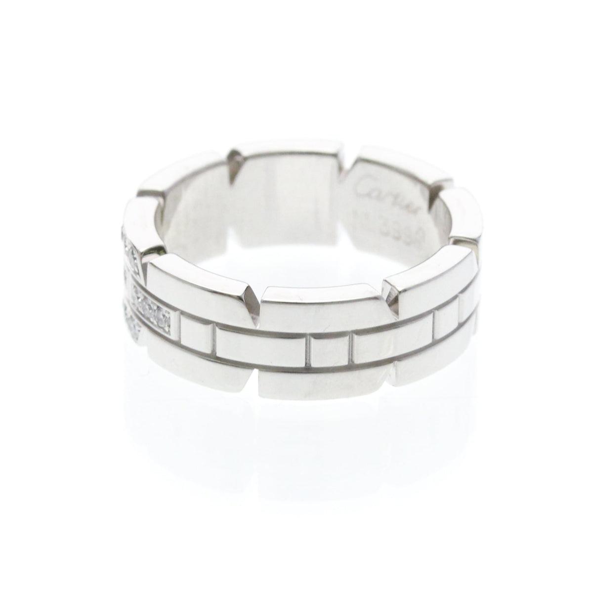 PRE-OWNED Cartier Tank Française · Diamond · White Gold Size 4.75