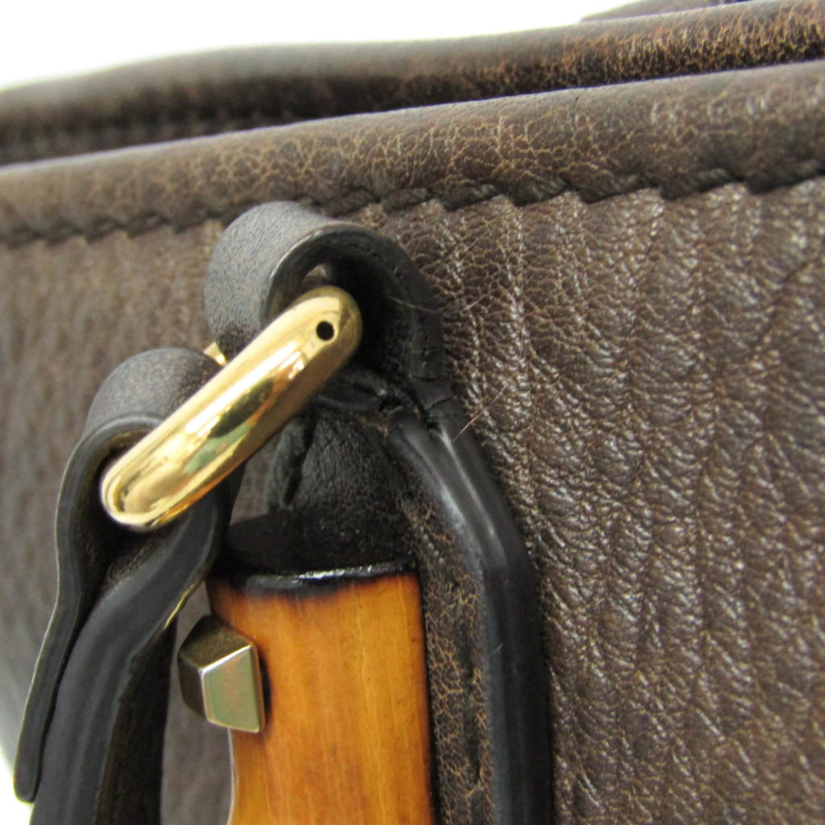 PRE-OWNED Gucci Bamboo · GG Canvas Tote