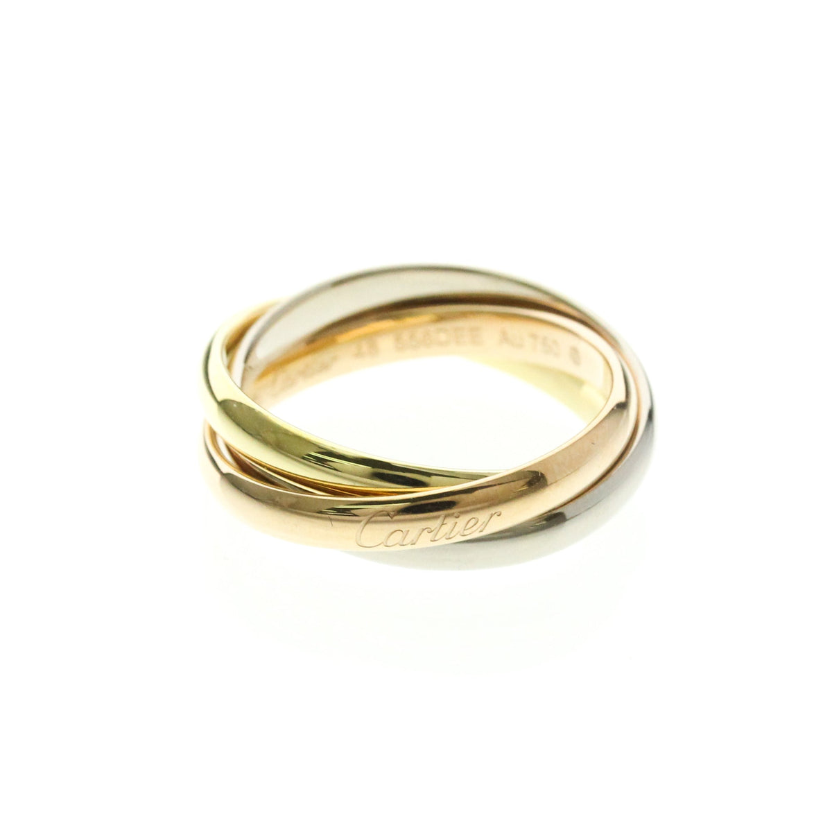 PRE-OWNED Cartier Trinity · Tri-Gold Size 4.5