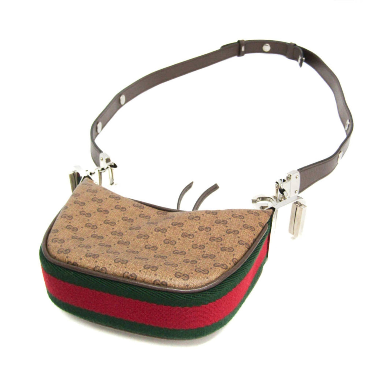 PRE-OWNED Gucci Mini Pouch · GG Supreme