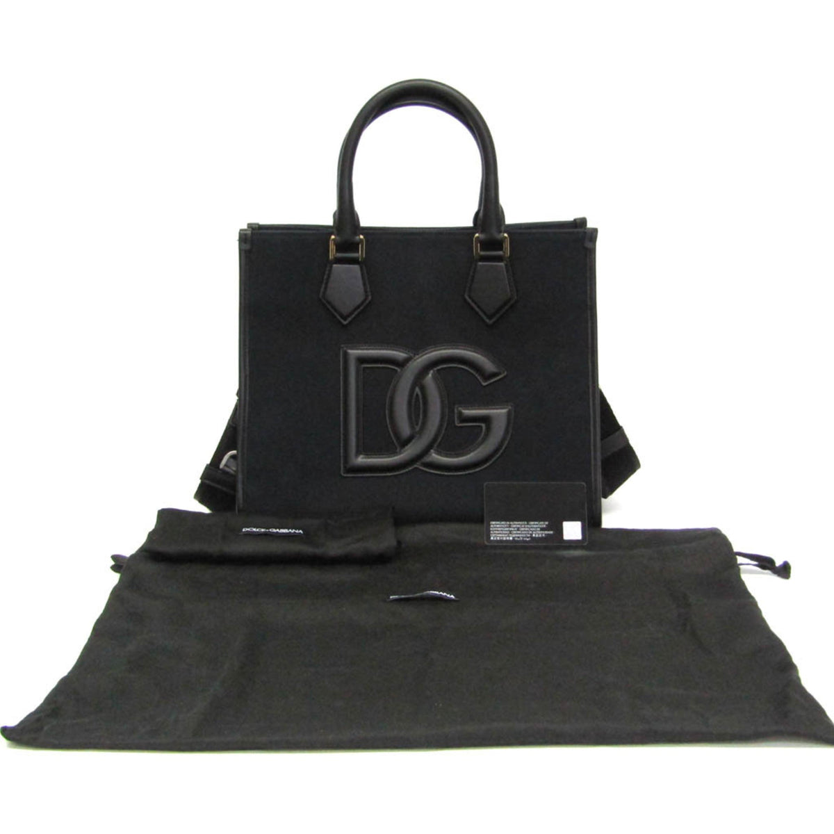 PRE-OWNED Dolce & Gabbana DG Logo · Canvas & Leather