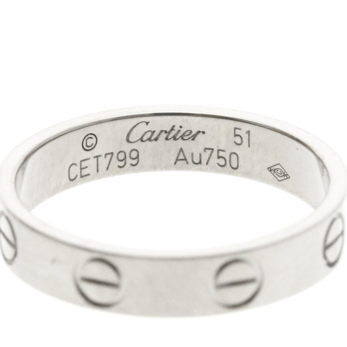 PRE-OWNED Cartier Mini Love · 18K White Gold