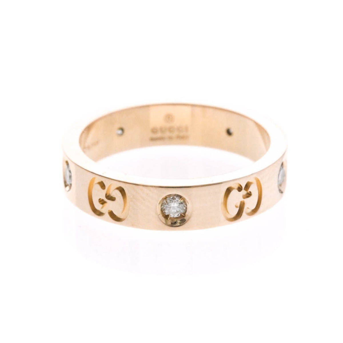 PRE-OWNED Gucci Icon · Rose Gold · Diamond Size 5