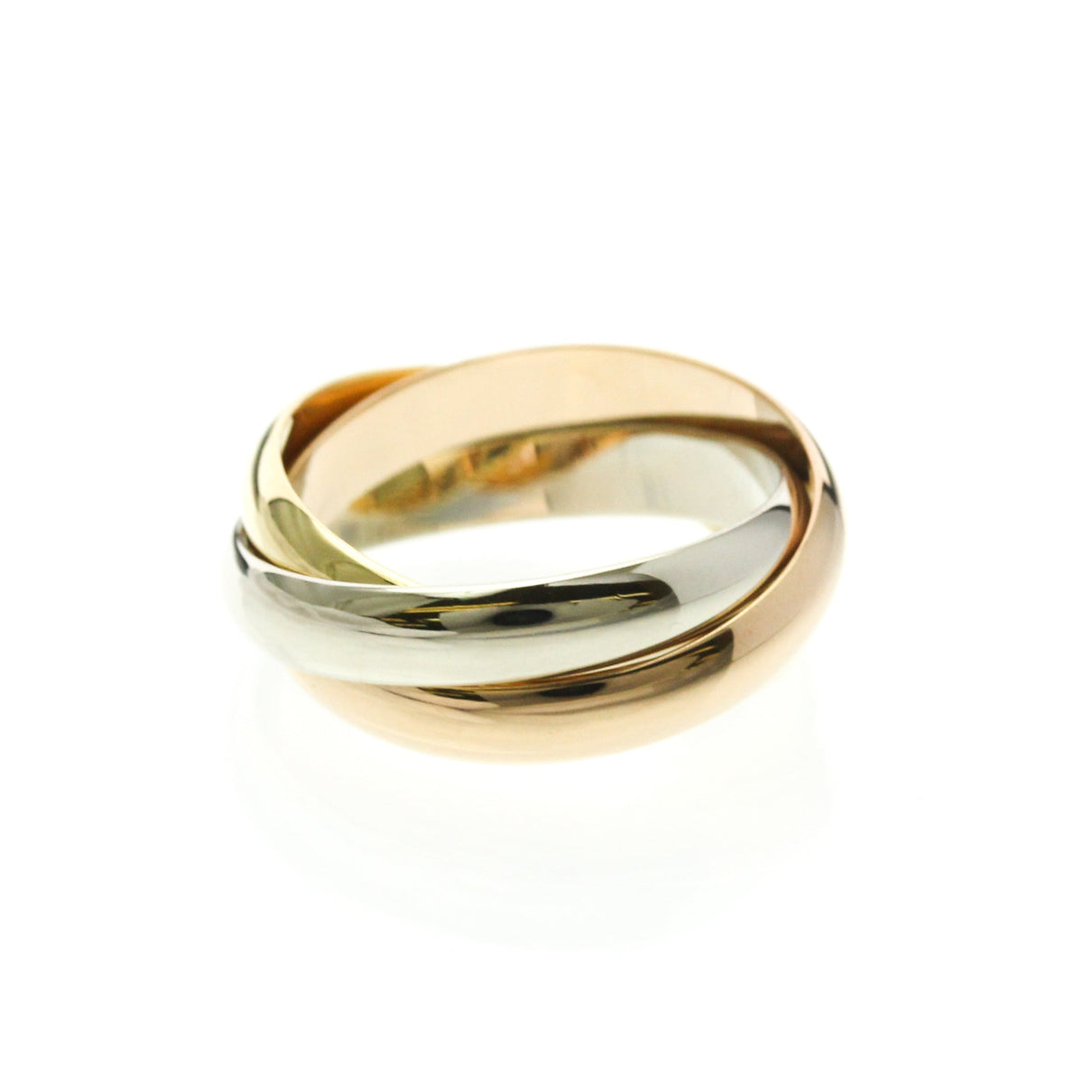 PRE-OWNED Cartier Trinity · Tri-Gold Size 6.25