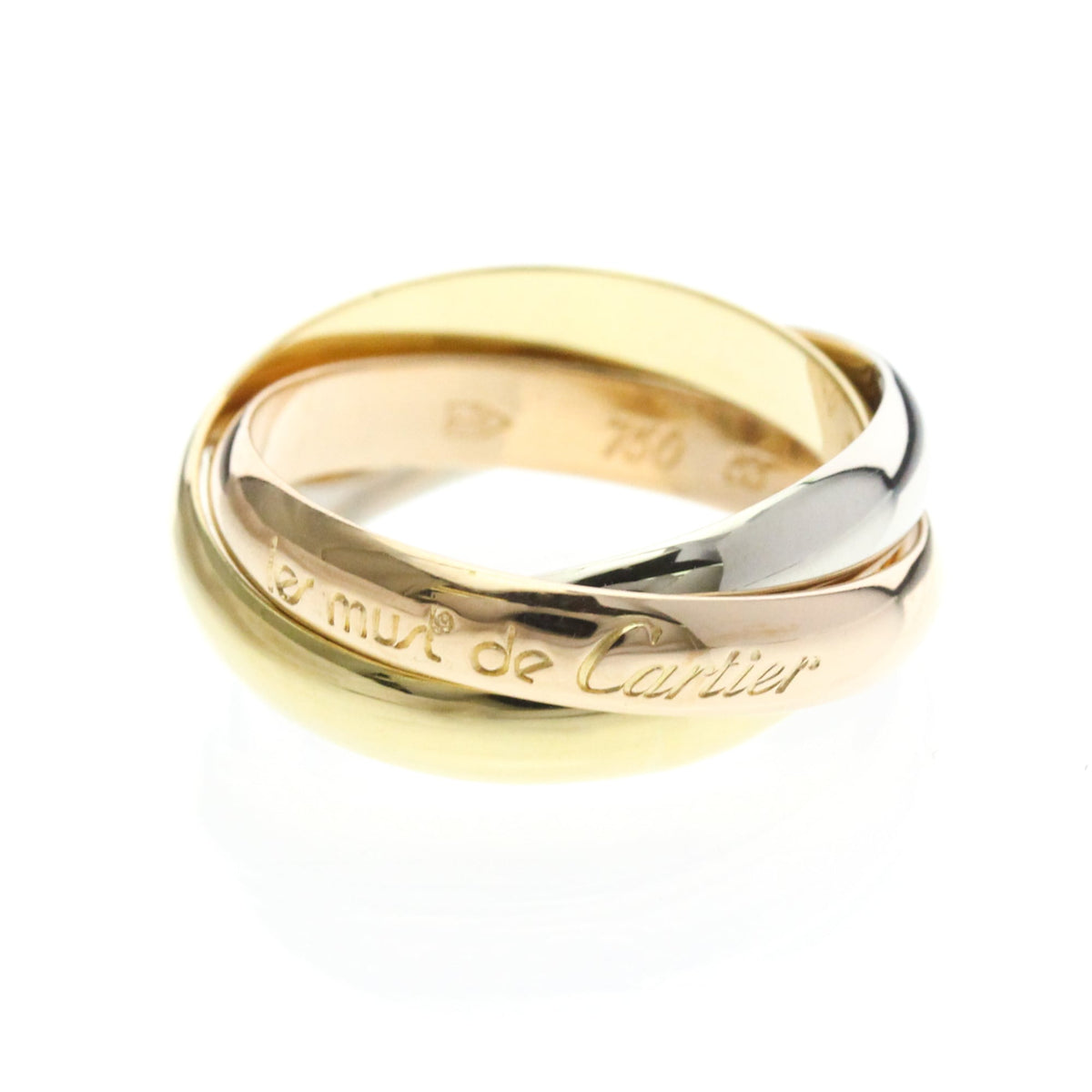 PRE-OWNED Cartier Trinity · Tri-Gold Size 6.25
