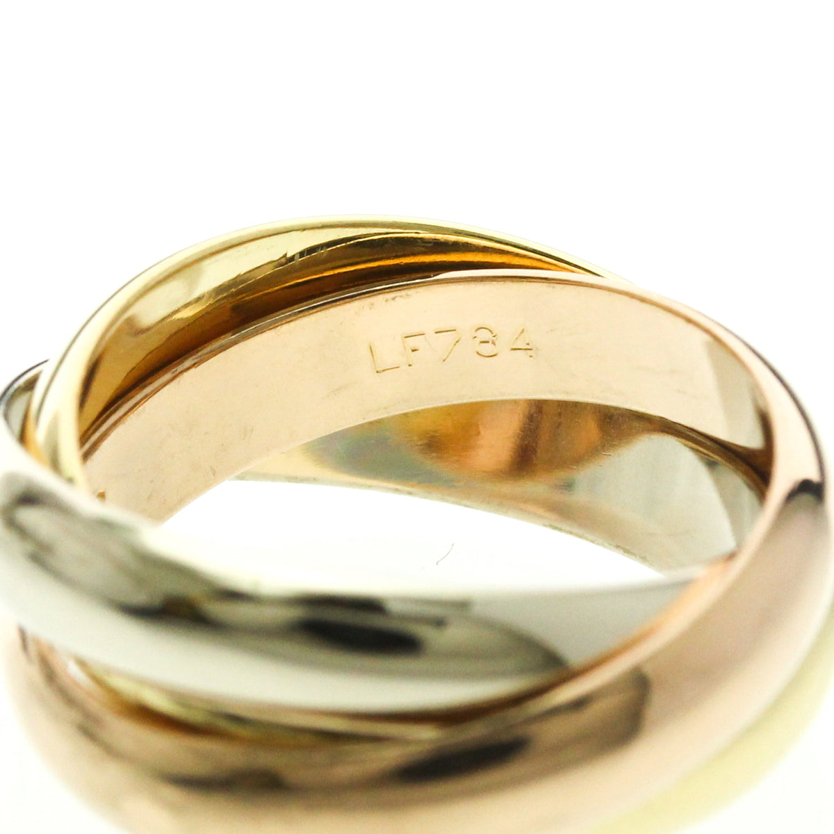PRE-OWNED Cartier Trinity · Tri-Gold Ring Size 5.25