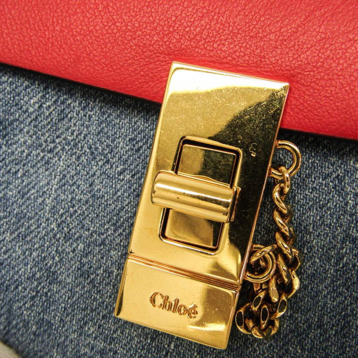 PRE-OWNED Chloé Drew Mini · Denim Crossbody