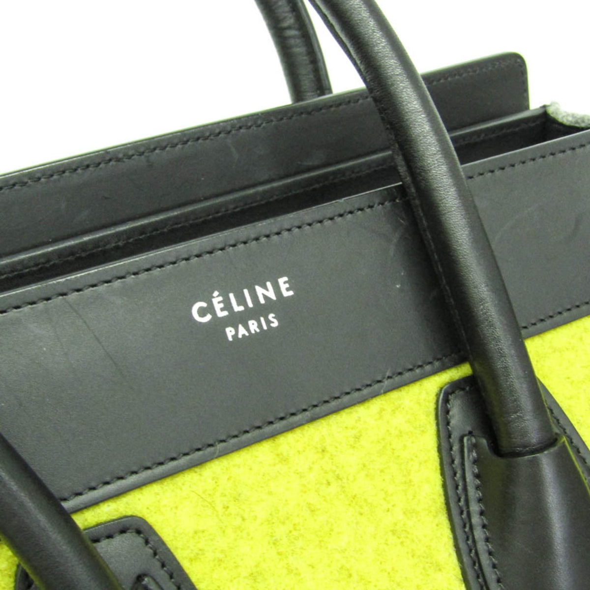 PRE-OWNED Celine Luggage Micro Shopper · Felt