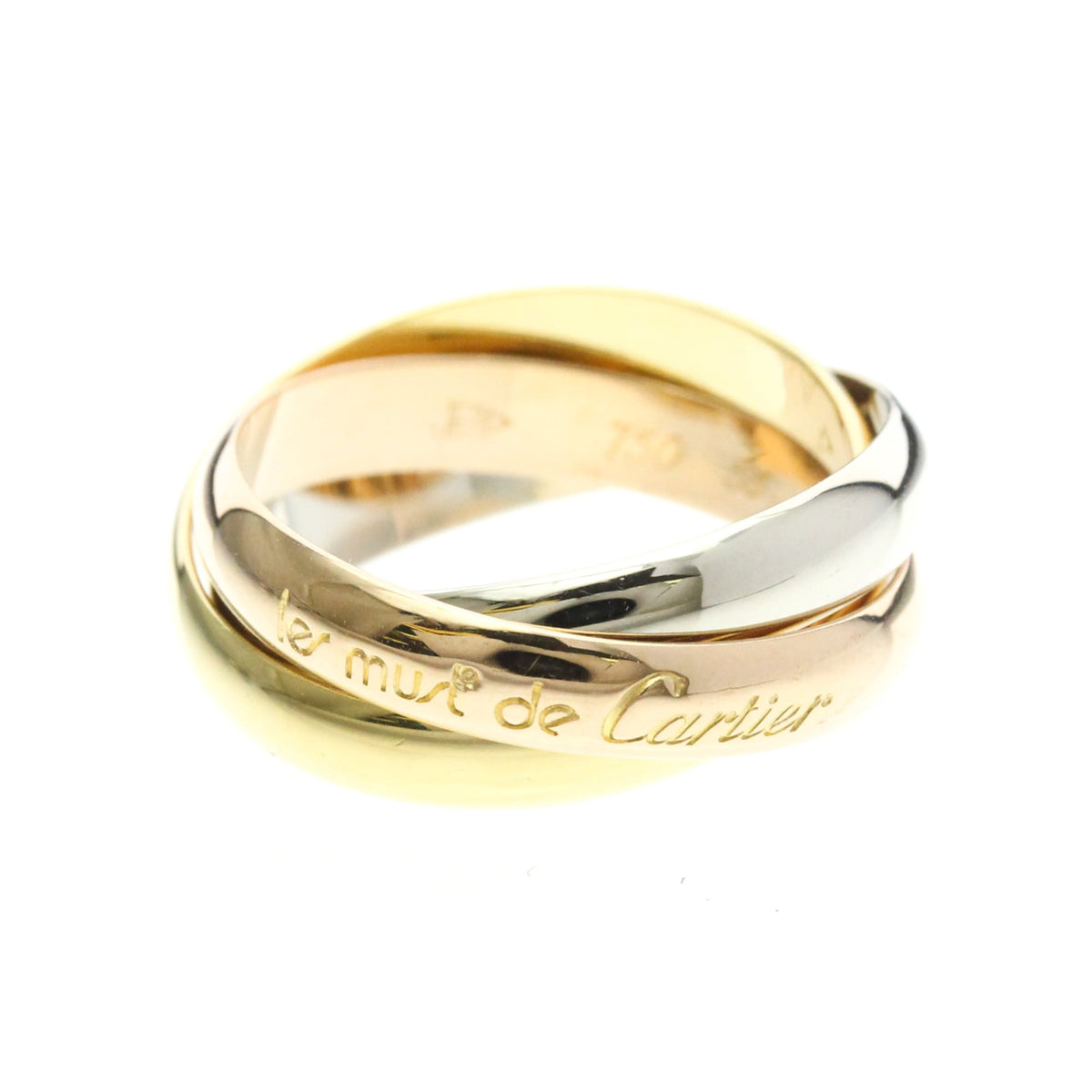 PRE-OWNED Cartier Trinity · Tri-Gold Size 6.25