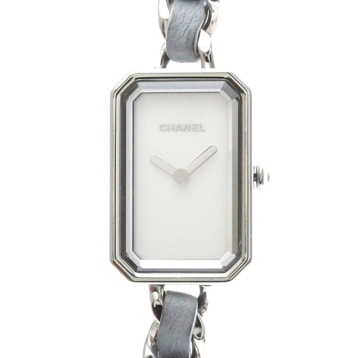PRE-OWNED Chanel Premiere Lock · Steel · Mother-of-Pearl