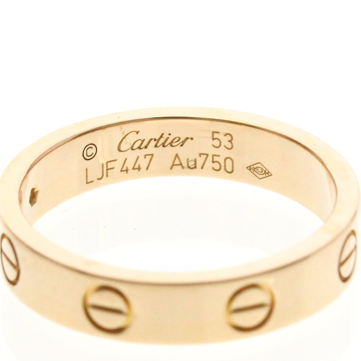 PRE-OWNED Cartier Mini Love · Rose Gold · Diamond Size 6.25