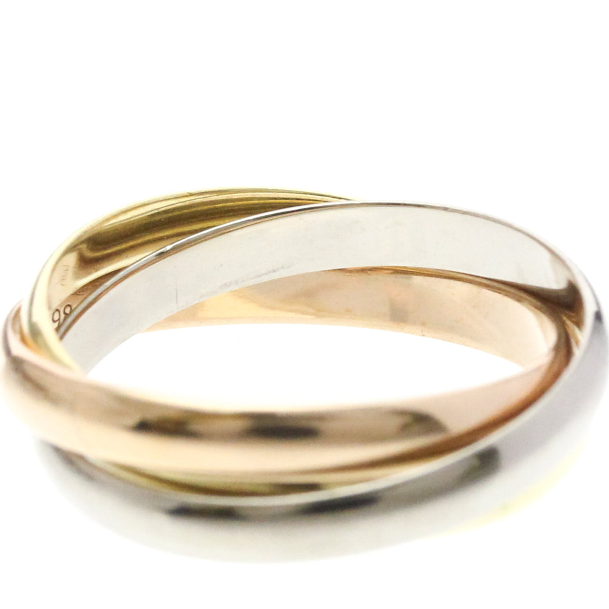 PRE-OWNED Cartier Trinity · Tri-Gold Size 7.25