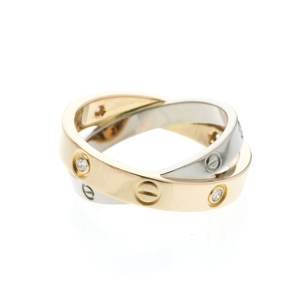 PRE-OWNED Cartier Be Love · Half Diamond · Two-Tone Gold