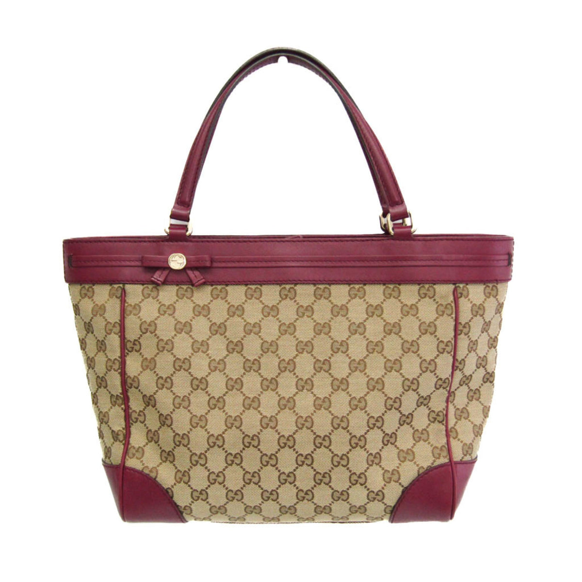 PRE-OWNED Gucci GG Canvas Mayfair · Ribbon Detail