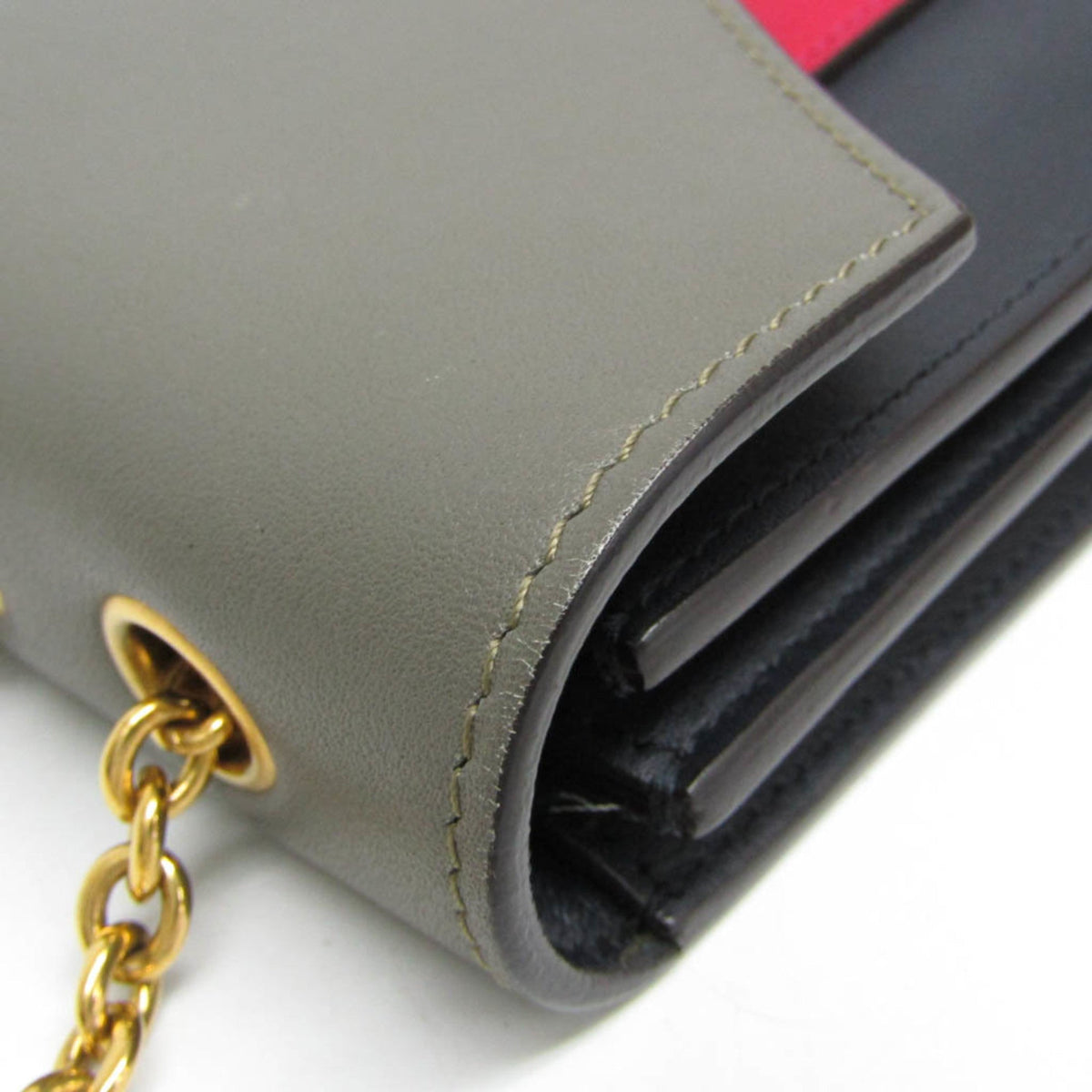 PRE-OWNED Celine Chain Flap · Tricolor Leather