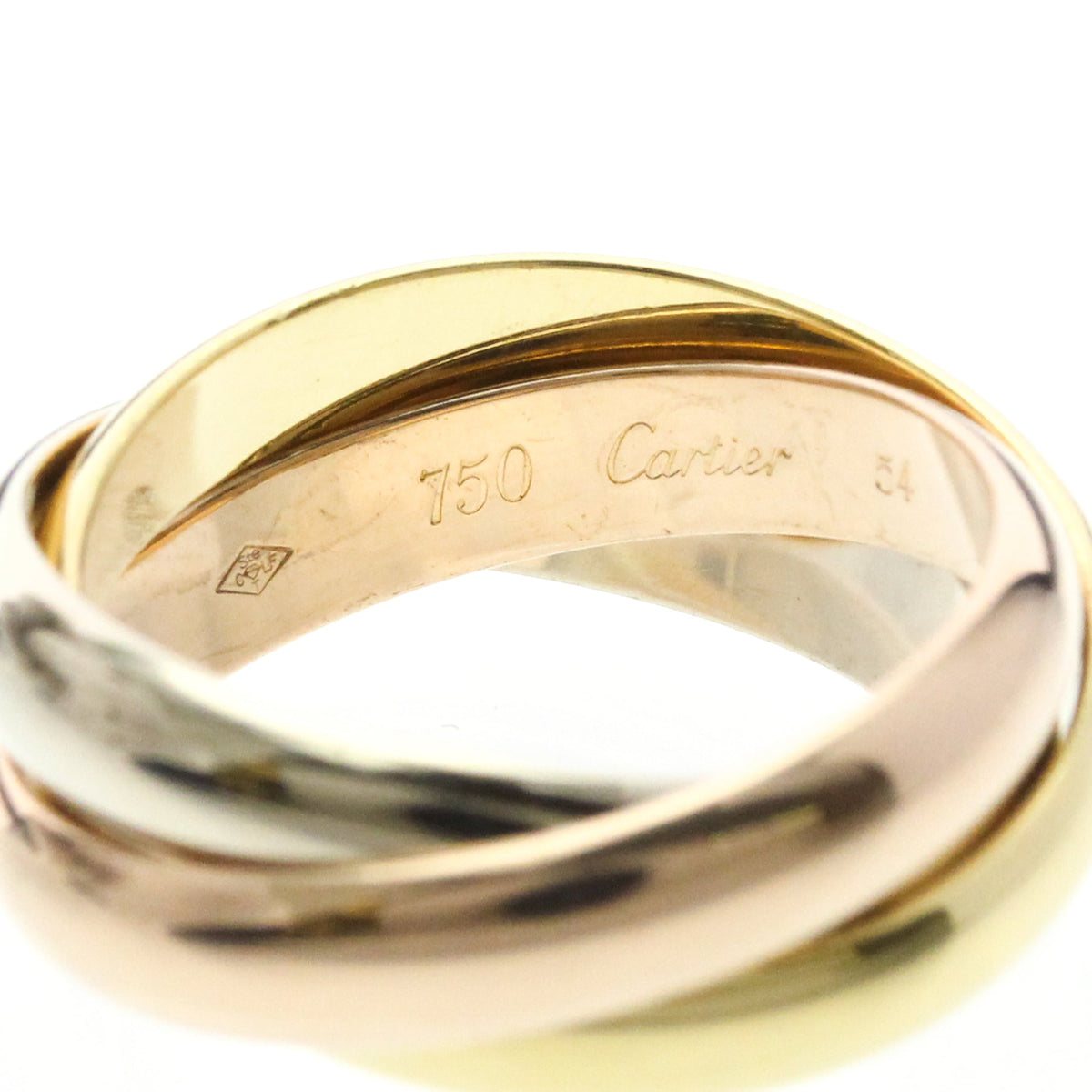 PRE-OWNED Cartier Trinity · Tri-Gold Size 6.75