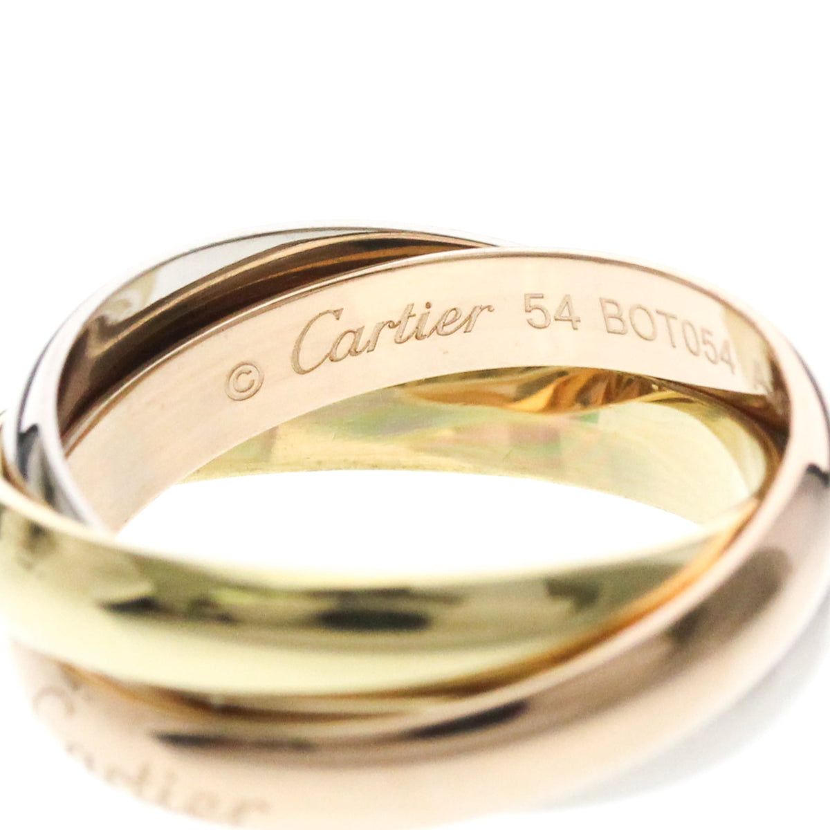 PRE-OWNED Cartier Trinity · Three Gold Size 6.75