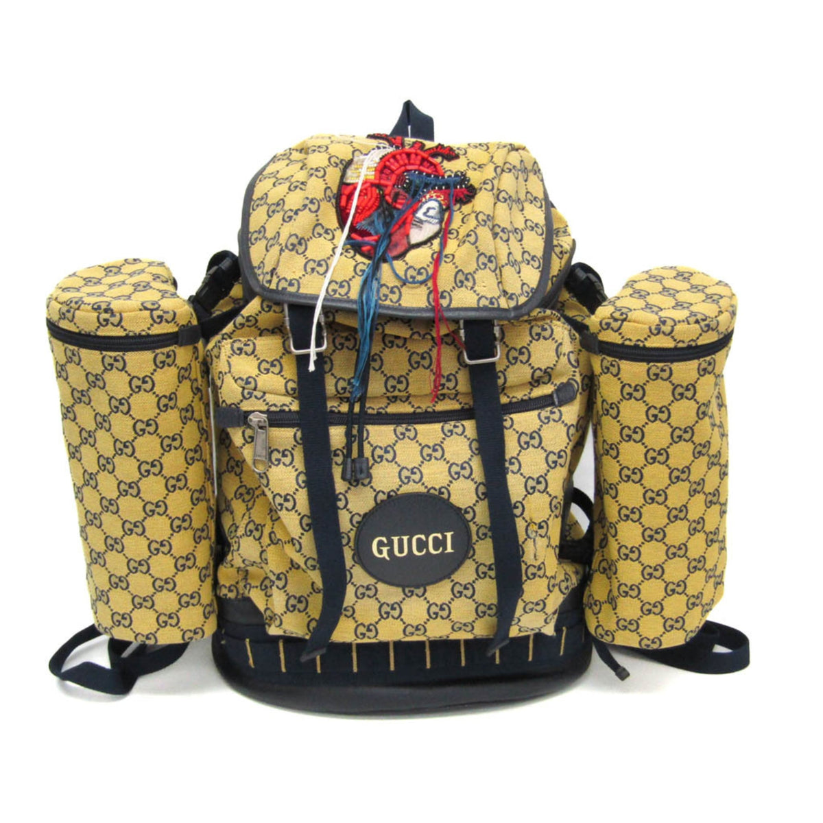 PRE-OWNED Gucci GG Canvas · Heart Patch Backpack