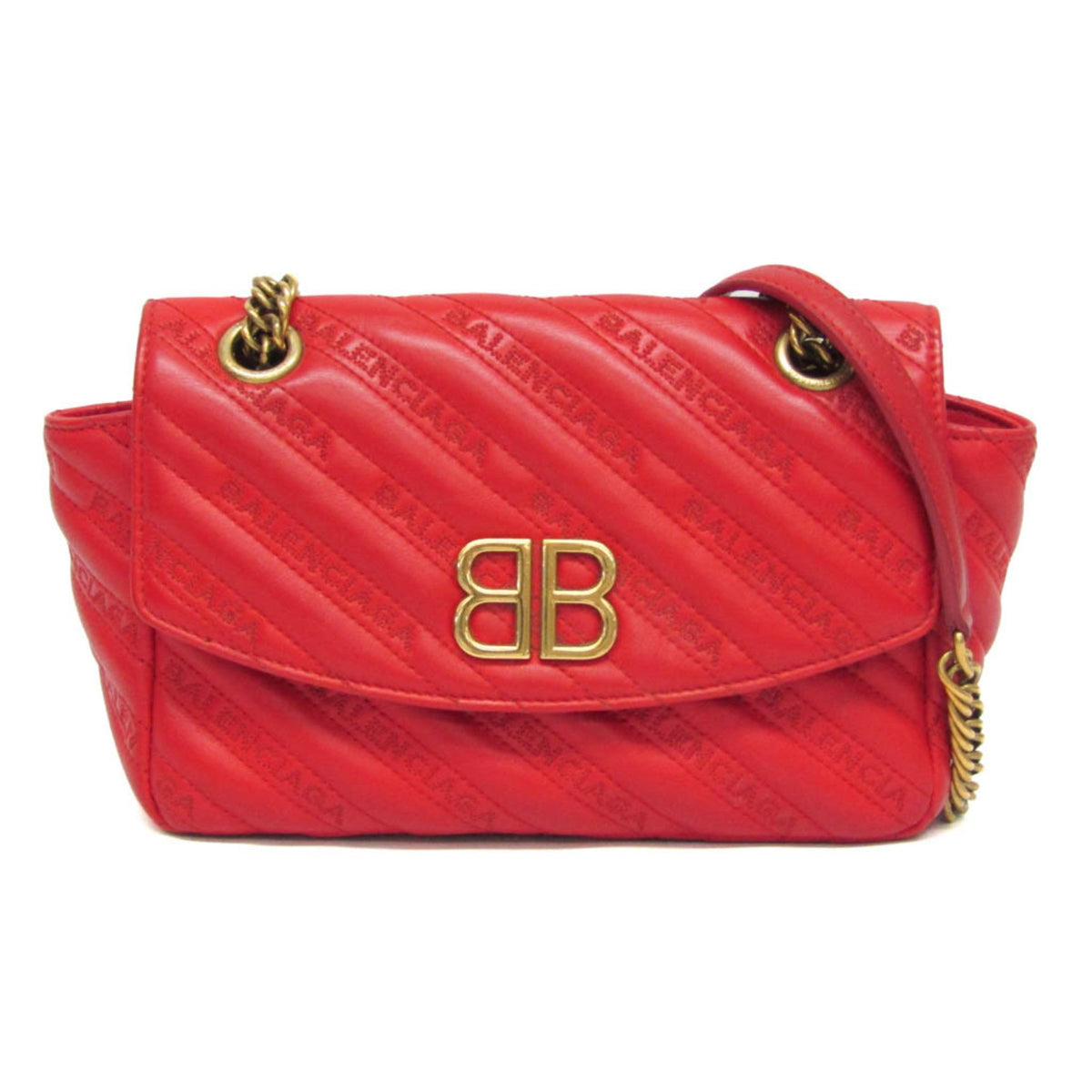 PRE-OWNED Balenciaga BB Logo · Leather Shoulder Bag