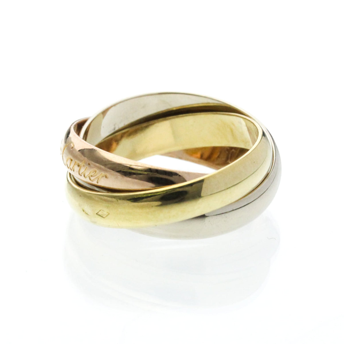 PRE-OWNED Cartier Trinity · Tri-Gold Size 4.75