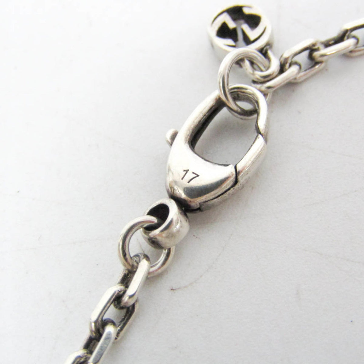 PRE-OWNED Gucci Double G · Silver 925 Charm Bracelet