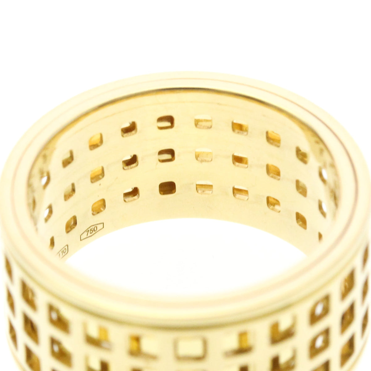 PRE-OWNED Gucci Scroll Wide · 18K Yellow Gold Size 8.25