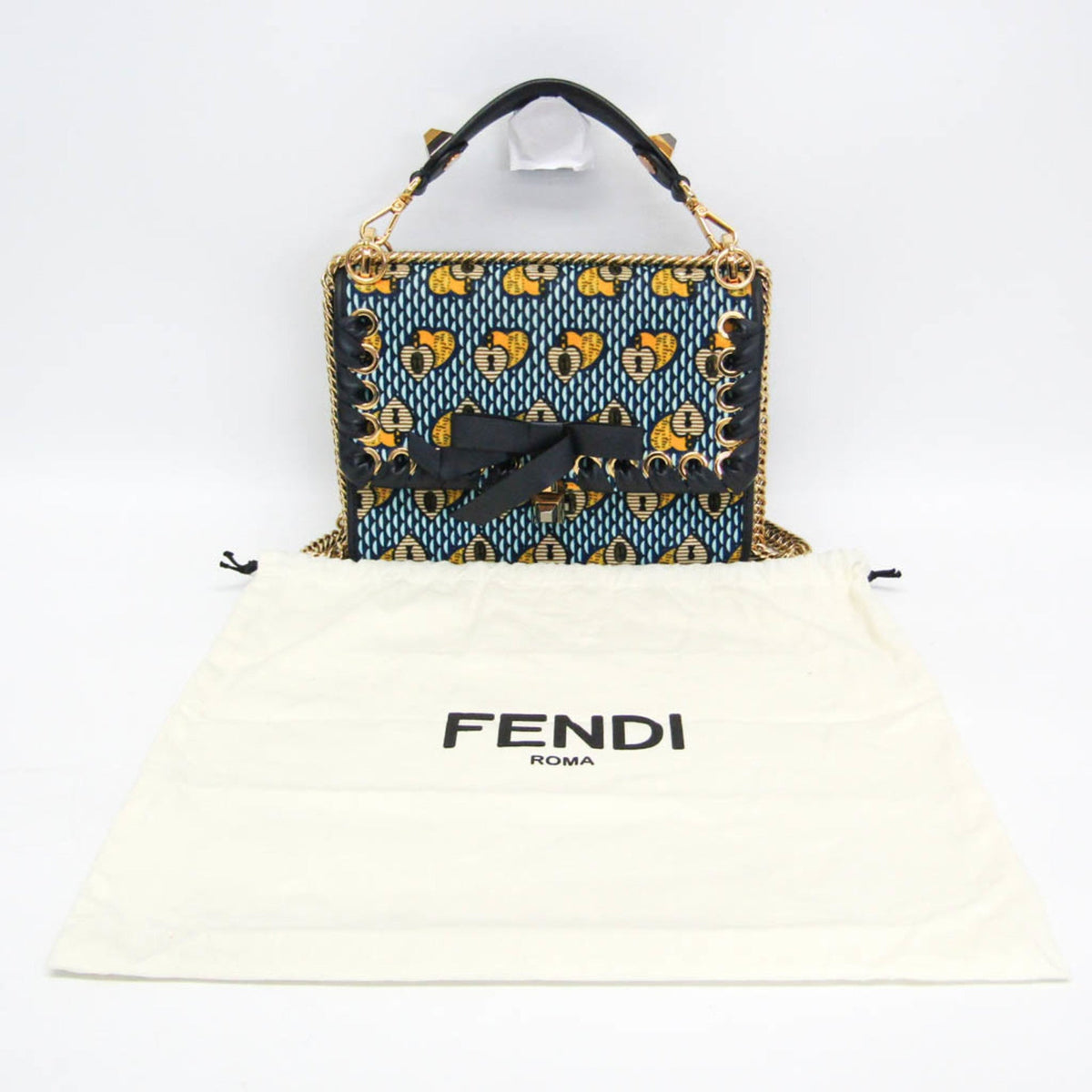 PRE-OWNED Fendi Kan I · Velvet & Leather
