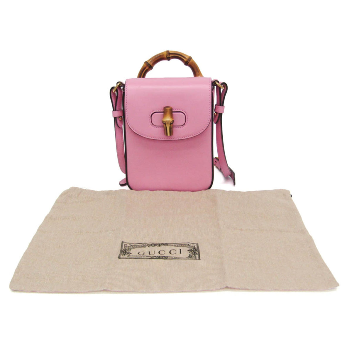 PRE-OWNED Gucci Bamboo · Leather Backpack