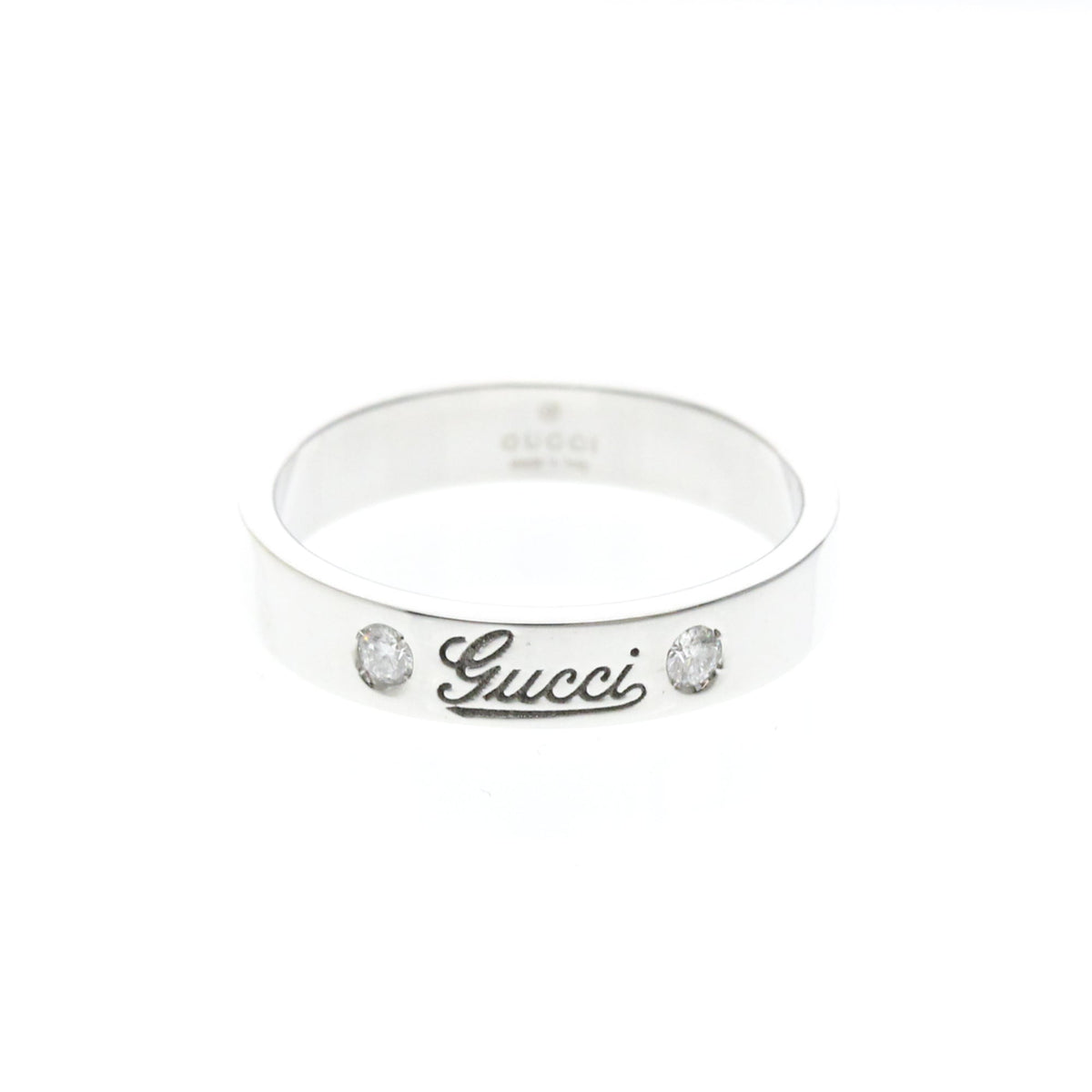 PRE-OWNED Gucci Icon · 18K White Gold · Diamond Size 6.5