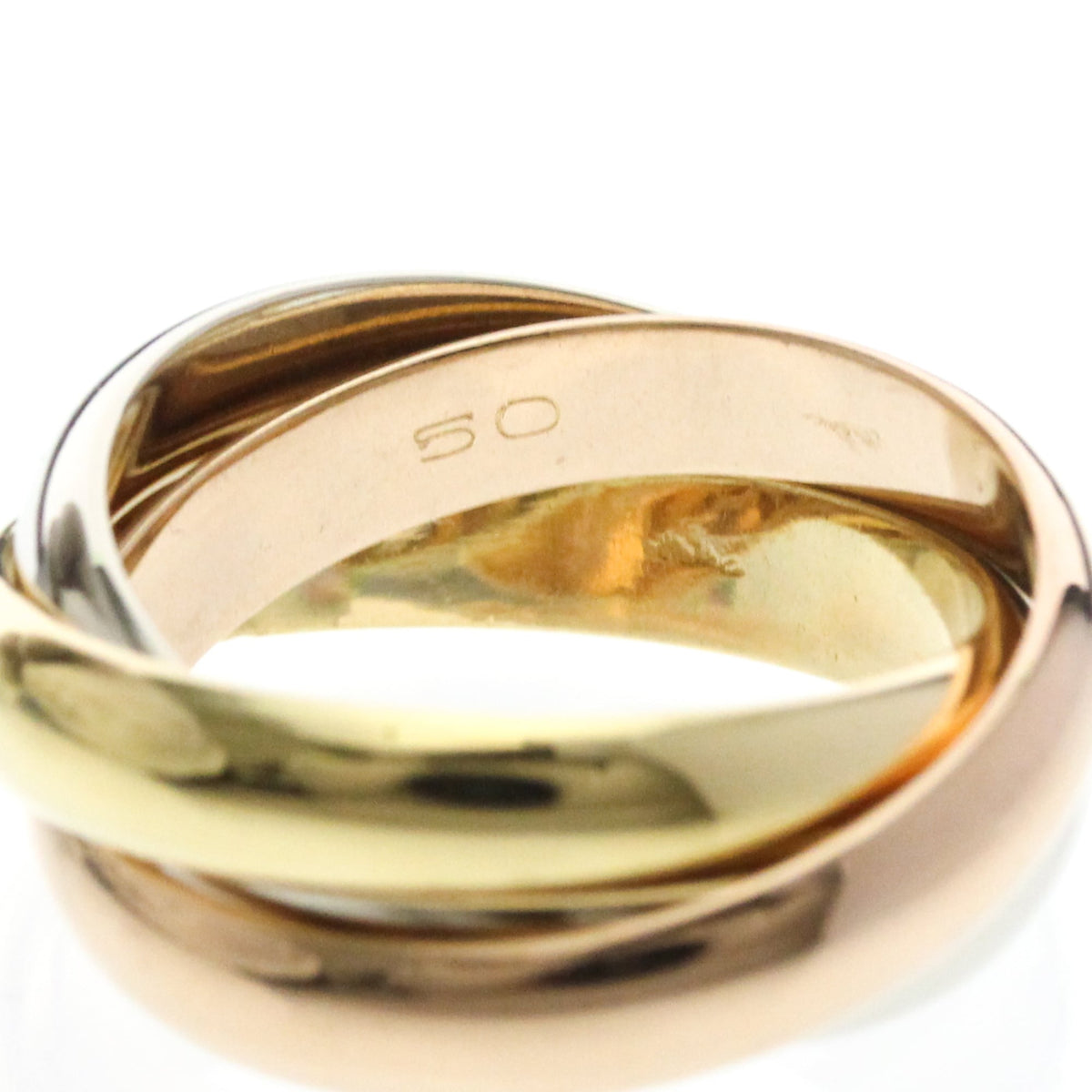 PRE-OWNED Cartier Trinity · Tri-Gold Size 5.25