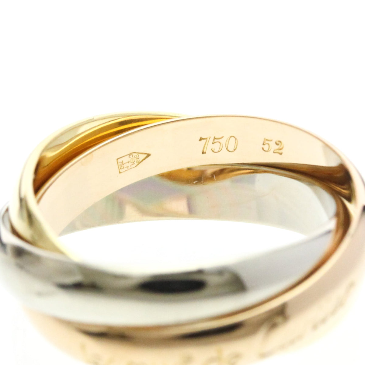 PRE-OWNED Cartier Trinity · Tri-Gold Size 6
