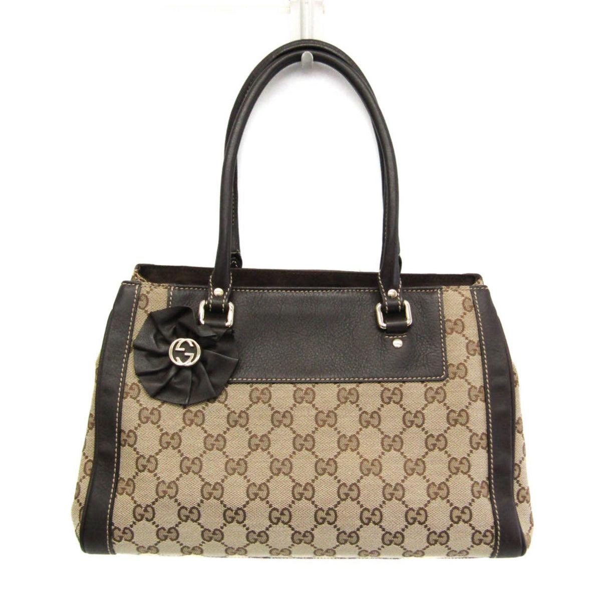 PRE-OWNED Gucci GG Canvas · Leather Handbag