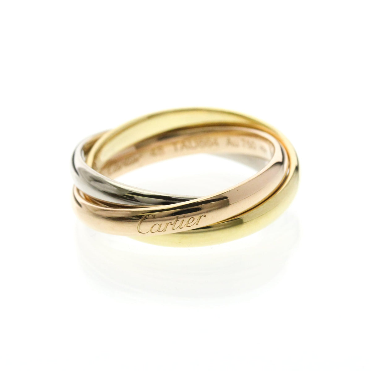 PRE-OWNED Cartier Trinity · Tri-Gold Size 4.5