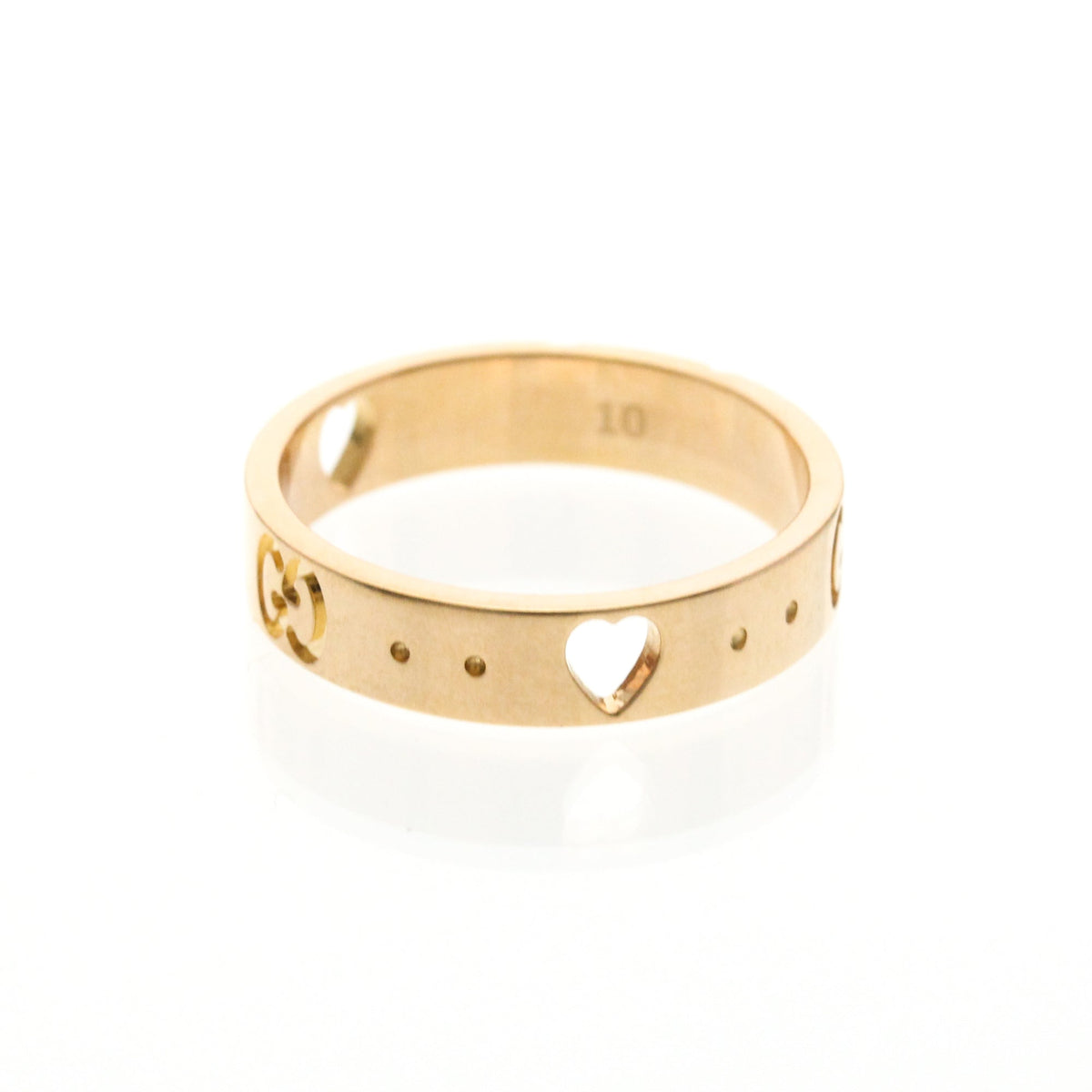 PRE-OWNED Gucci Icon · Rose Gold Size 5