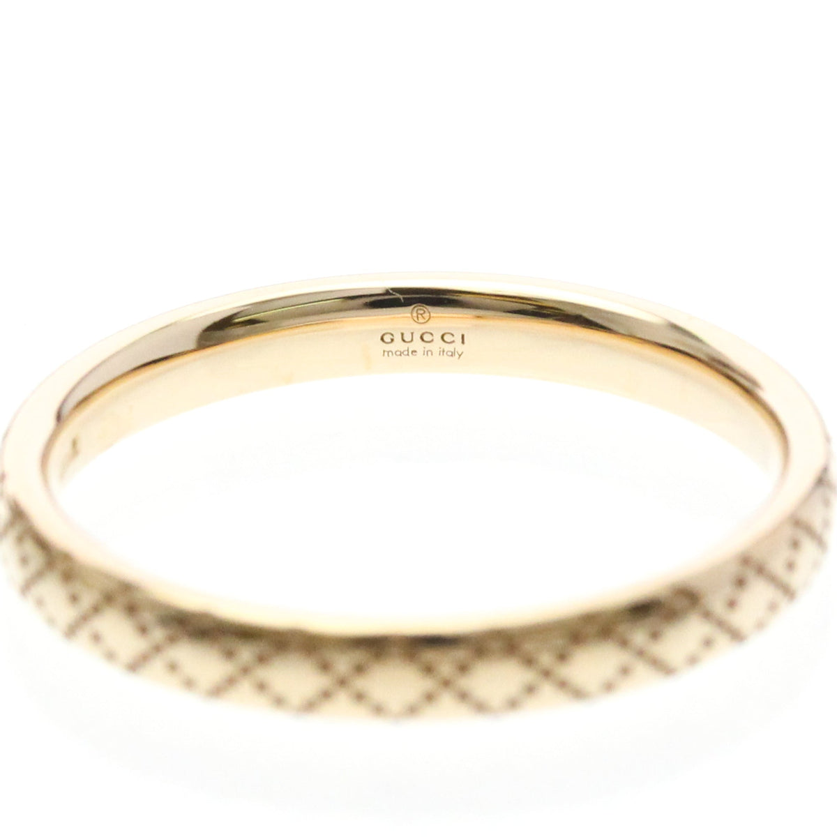 PRE-OWNED Gucci Diamantissima · Rose Gold Size 7